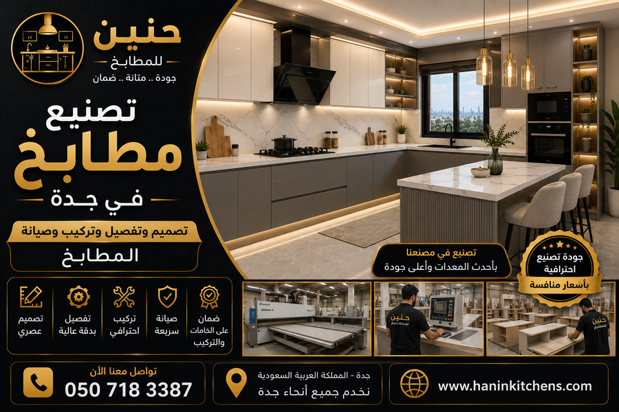تصنيع مطابخ جدة مباشرة من المصنع بأحدث المعدات وخامات عالية الجودة